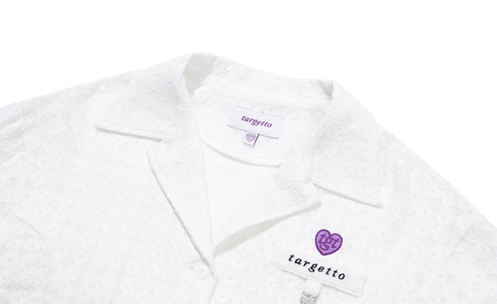 TARGETTO(ターゲット) LACE CROP BLAZER_WHITE