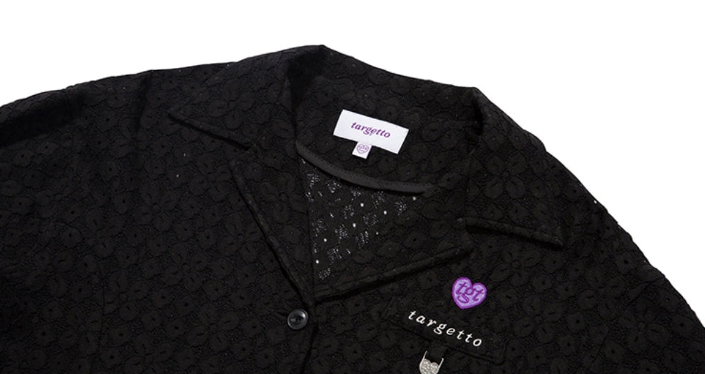 TARGETTO(ターゲット) LACE CROP BLAZER_BLACK