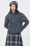 ロマンティッククラウン(ROMANTIC CROWN) TWEED TRUCKER JACKET_NAVY
