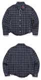 ロマンティッククラウン(ROMANTIC CROWN) TWEED TRUCKER JACKET_NAVY