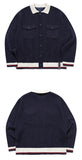 ロマンティッククラウン(ROMANTIC CROWN)  CABLE KNIT JACKET_NAVY