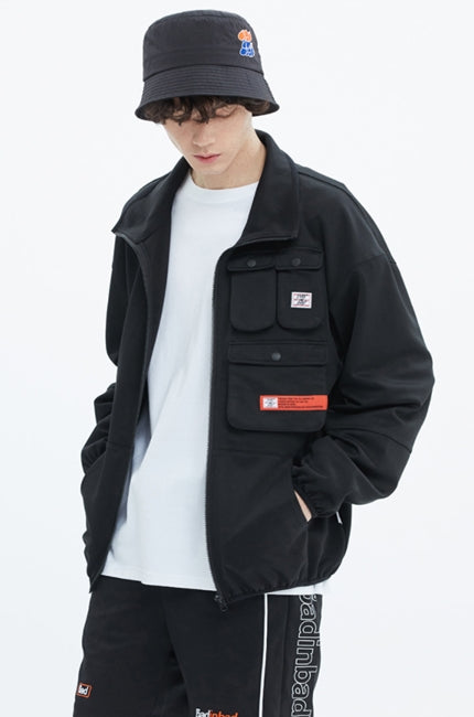 ベドインベド(BADINBAD) MULTI POCKET TRACK JACKET_BLACK