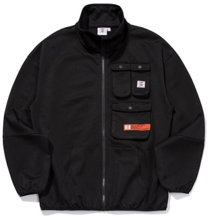 ベドインベド(BADINBAD) MULTI POCKET TRACK JACKET_BLACK