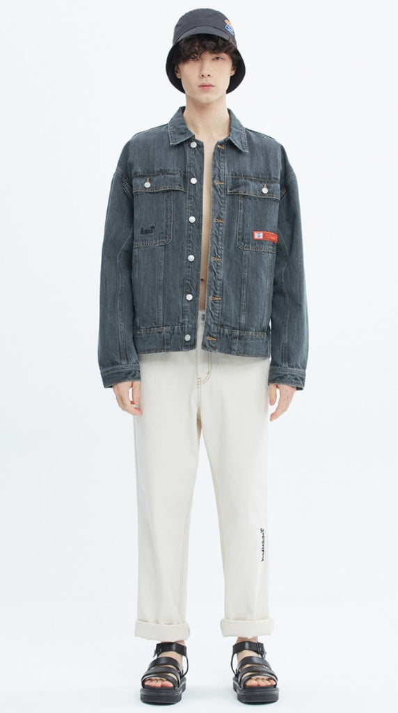 ベドインベド(BADINBAD) BACK POCKET DENIM JACKET_DARK GREY