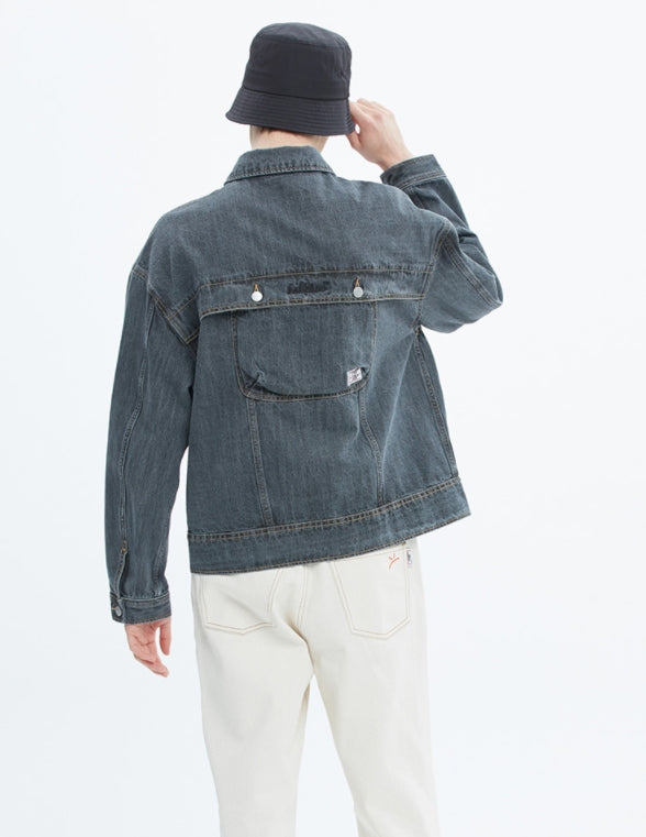 ベドインベド(BADINBAD) BACK POCKET DENIM JACKET_DARK GREY