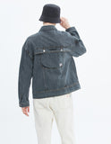 ベドインベド(BADINBAD) BACK POCKET DENIM JACKET_DARK GREY