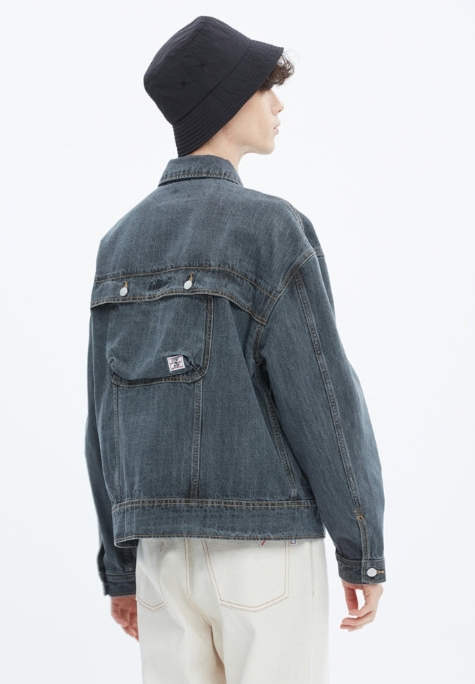 ベドインベド(BADINBAD) BACK POCKET DENIM JACKET_DARK GREY