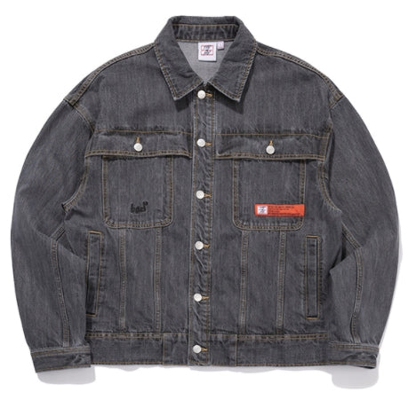ベドインベド(BADINBAD) BACK POCKET DENIM JACKET_DARK GREY