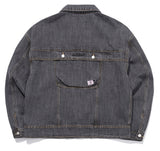 ベドインベド(BADINBAD) BACK POCKET DENIM JACKET_DARK GREY