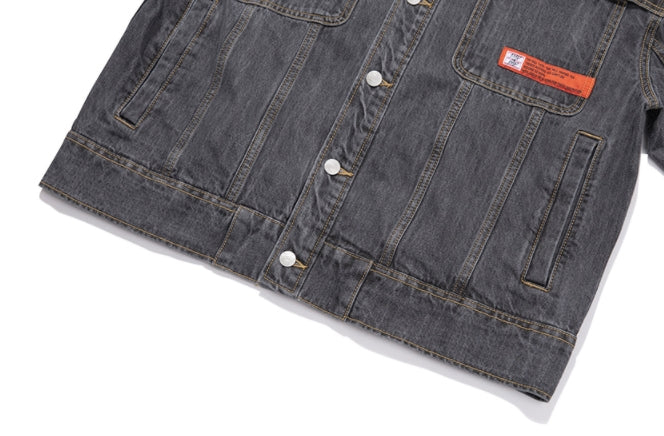ベドインベド(BADINBAD) BACK POCKET DENIM JACKET_DARK GREY