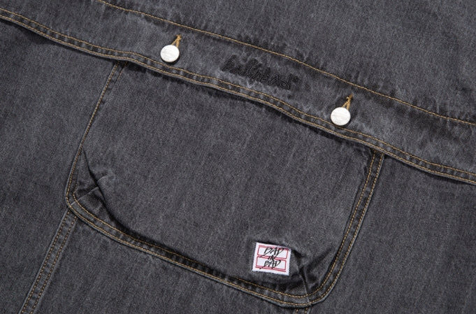 ベドインベド(BADINBAD) BACK POCKET DENIM JACKET_DARK GREY