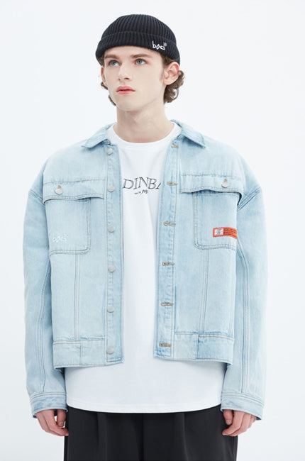 ベドインベド(BADINBAD) BACK POCKET DENIM JACKET_SKY BLUE