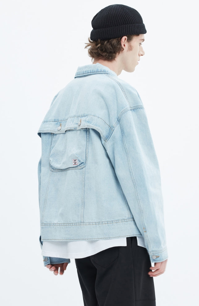 ベドインベド(BADINBAD) BACK POCKET DENIM JACKET_SKY BLUE