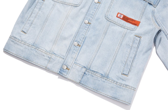 ベドインベド(BADINBAD) BACK POCKET DENIM JACKET_SKY BLUE
