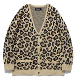 セイントペイン(SAINTPAIN)  SP Semi Over Leopard Cardigan-Beige