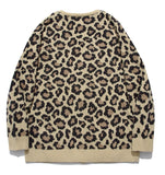 セイントペイン(SAINTPAIN)  SP Semi Over Leopard Cardigan-Beige