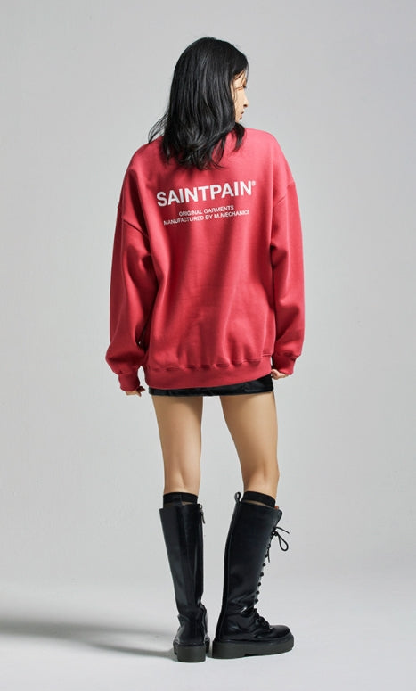 セイントペイン(SAINTPAIN)  SP Variation Logo Crew Neck-Red