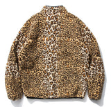 セイントペイン(SAINTPAIN)  SP Leopard Boa Fleece Zip Up Jacket-Yellow