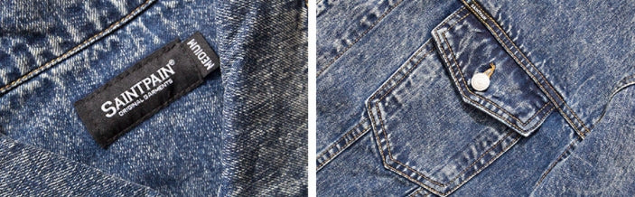 セイントペイン(SAINTPAIN) SP Denim Washed Trucker Jacket-Blue