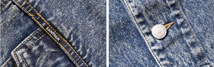 セイントペイン(SAINTPAIN) SP Denim Washed Trucker Jacket-Blue