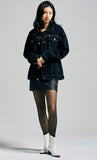 セイントペイン(SAINTPAIN) SP Cotton Twill Trucker Jacket-Black