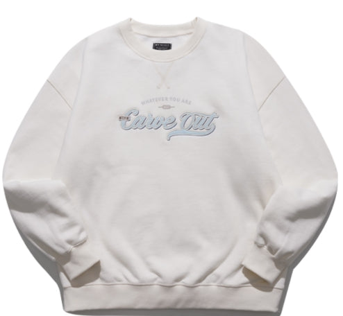 ダブルユーブイプロジェクト(WV PROJECT) Outstitch Sweatshirt Cream JIMT7460