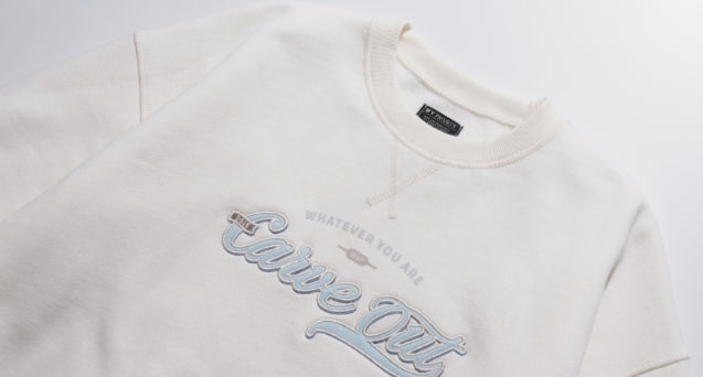 ダブルユーブイプロジェクト(WV PROJECT) Outstitch Sweatshirt Cream JIMT7460