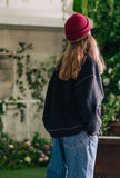 ダブルユーブイプロジェクト(WV PROJECT) Outstitch Sweatshirt Black JIMT7460
