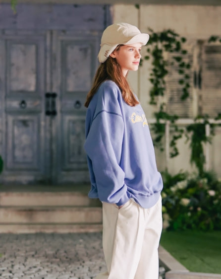 ダブルユーブイプロジェクト(WV PROJECT) Outstitch Sweatshirt Blue JIMT7460