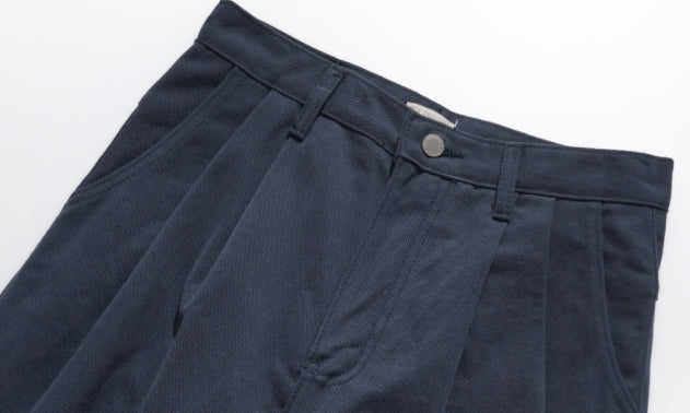 ダブルユーブイプロジェクト(WV PROJECT) Biscuit Pintuck Wide Pants Navy JJLP7466