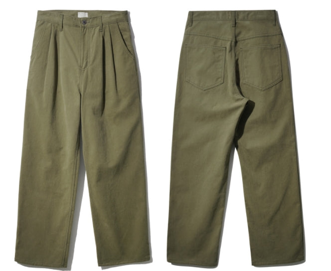 ダブルユーブイプロジェクト(WV PROJECT) Biscuit Pintuck Wide Pants Khaki JJLP7466