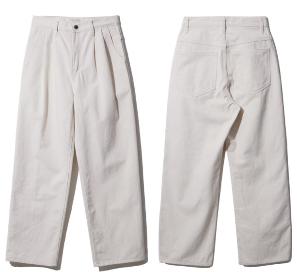 ダブルユーブイプロジェクト(WV PROJECT) Biscuit Pintuck Wide Pants Cream JJLP7466