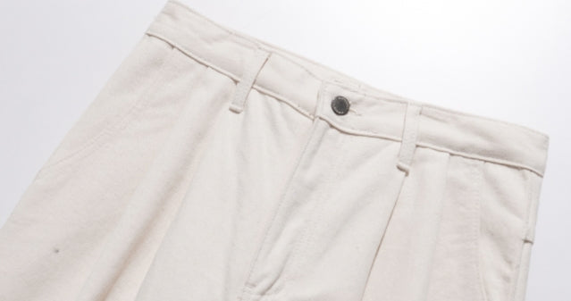 ダブルユーブイプロジェクト(WV PROJECT) Biscuit Pintuck Wide Pants Cream JJLP7466