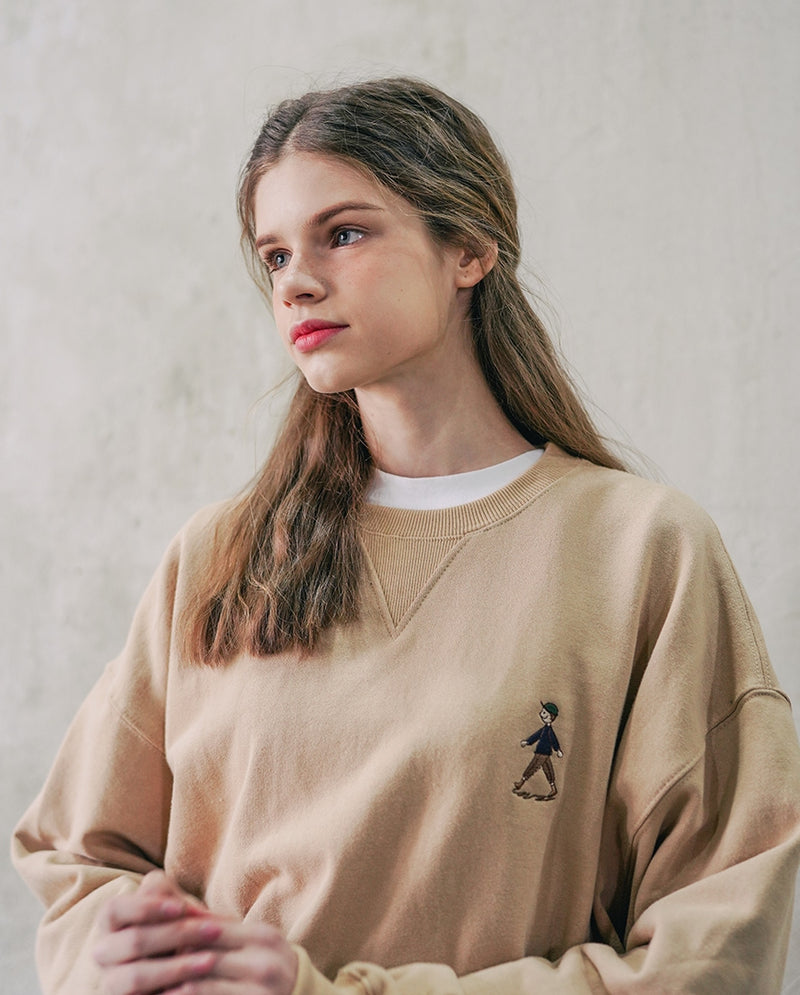 ダブルユーブイプロジェクト(WV PROJECT) Stroller Sweatshirt Beige JIMT7470