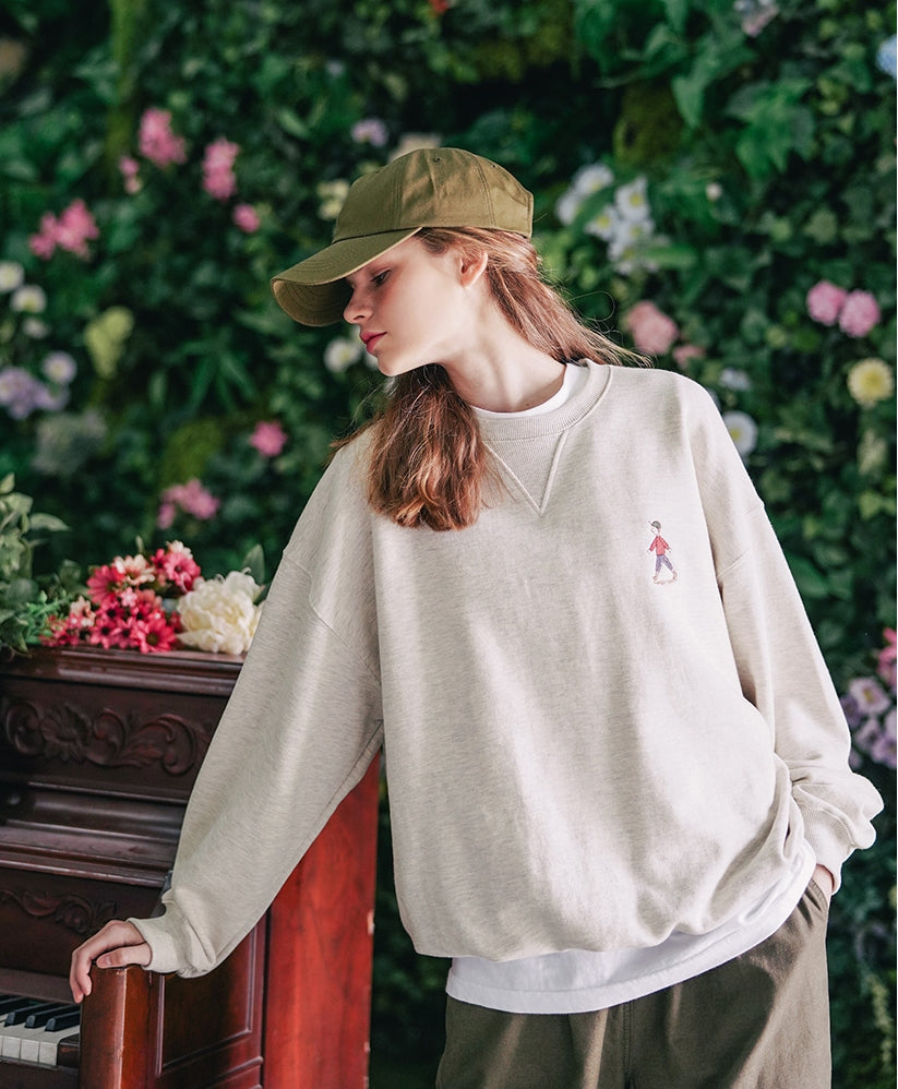 ダブルユーブイプロジェクト(WV PROJECT) Stroller Sweatshirt Oatmeal JIMT7470