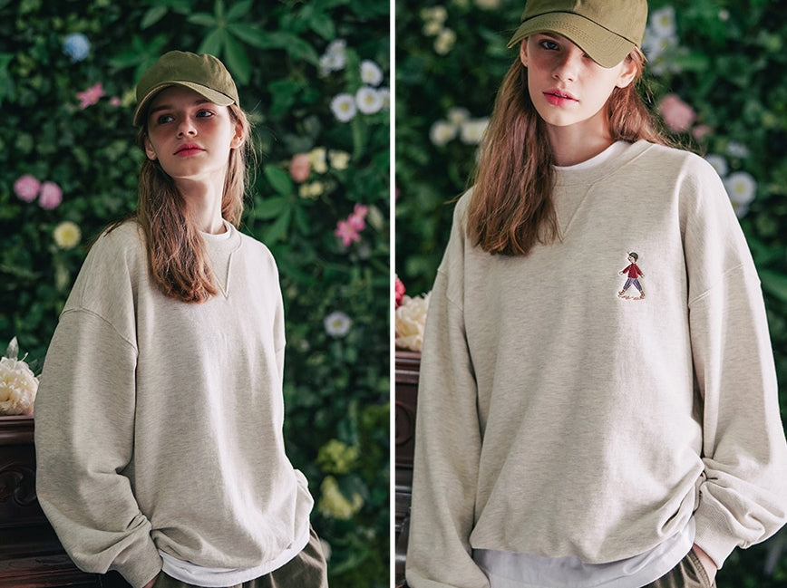 ダブルユーブイプロジェクト(WV PROJECT) Stroller Sweatshirt Oatmeal JIMT7470