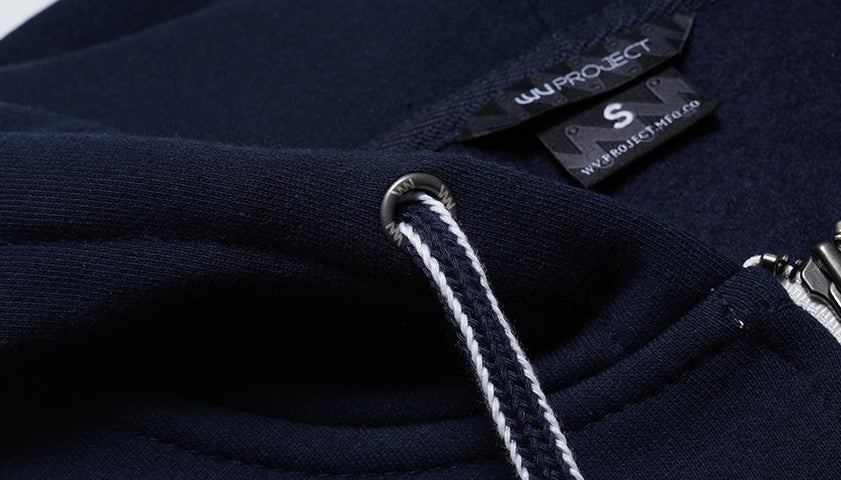 ダブルユーブイプロジェクト(WV PROJECT) Wapping Hoodie Zip-Up Navy JJOT7203