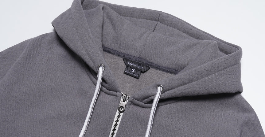 ダブルユーブイプロジェクト(WV PROJECT) Wapping Hoodie Zip-Up DarkGrey JJOT7203