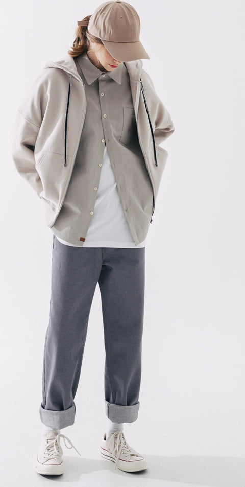 ダブルユーブイプロジェクト(WV PROJECT) Wapping Hoodie Zip-Up LightBeige JJOT7203