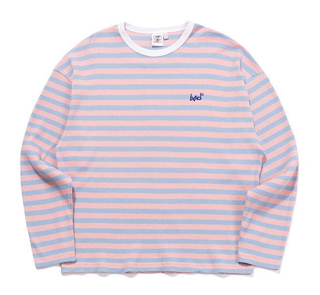 ベドインベド(BADINBAD) BASIC STRIPED LONG SLEEVE_PINK