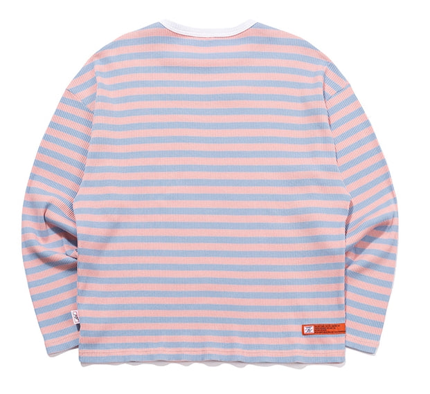 ベドインベド(BADINBAD) BASIC STRIPED LONG SLEEVE_PINK