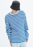 ベドインベド(BADINBAD) BASIC STRIPED LONG SLEEVE_BLUE