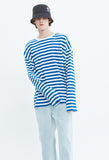 ベドインベド(BADINBAD) BASIC STRIPED LONG SLEEVE_BLUE