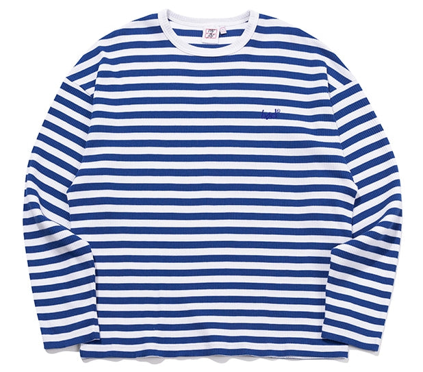 ベドインベド(BADINBAD) BASIC STRIPED LONG SLEEVE_BLUE