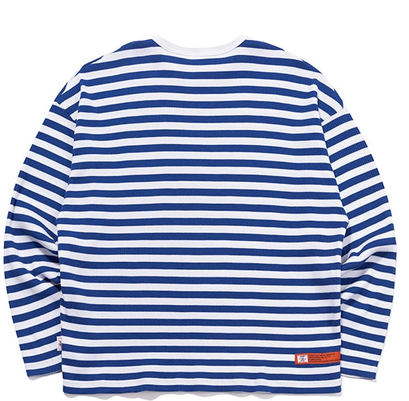ベドインベド(BADINBAD) BASIC STRIPED LONG SLEEVE_BLUE