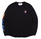 ベドインベド(BADINBAD) FAT LOGO LAYERED KNIT_BLACK