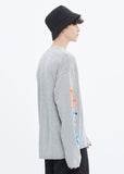 ベドインベド(BADINBAD) FAT LOGO LAYERED KNIT_GREY