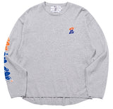 ベドインベド(BADINBAD) FAT LOGO LAYERED KNIT_GREY