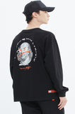 ベドインベド(BADINBAD)  FRANKLIN PORTRAIT LONG SLEEVE_BLACK