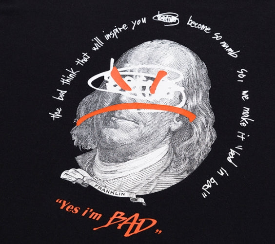 ベドインベド(BADINBAD)  FRANKLIN PORTRAIT LONG SLEEVE_BLACK